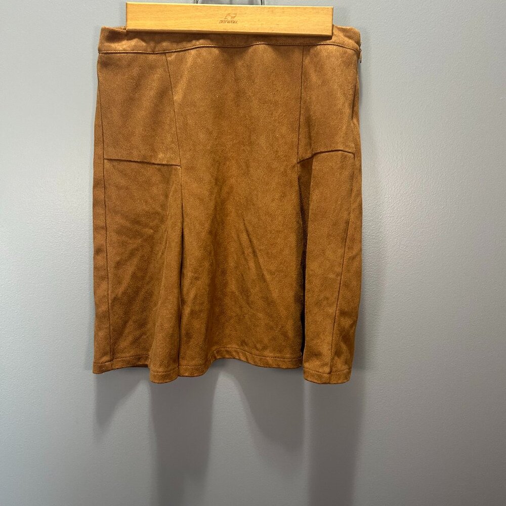 Camel Suede Skirt